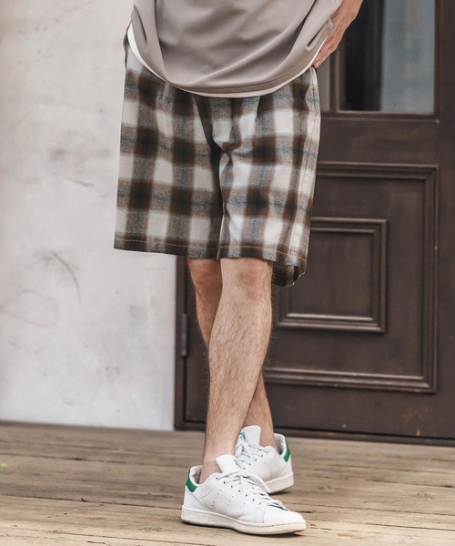 CAMBIO（カンビオ）の「mp13574- オンブレーチェックショーツ（その他パンツ・メンズ・ブラック/ブラウン・M/L/XL）」の5枚目の写真