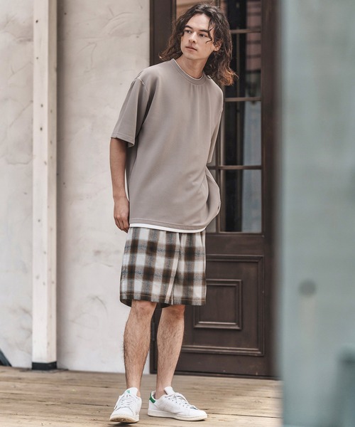 CAMBIO（カンビオ）の「mp13574- オンブレーチェックショーツ（その他パンツ・メンズ・ブラック/ブラウン・M/L/XL）」の6枚目の写真