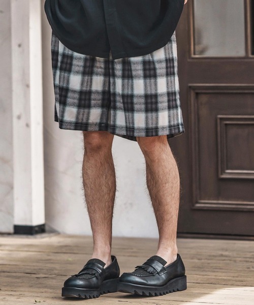 CAMBIO（カンビオ）の「mp13574- オンブレーチェックショーツ（その他パンツ・メンズ・ブラック/ブラウン・M/L/XL）」の11枚目の写真