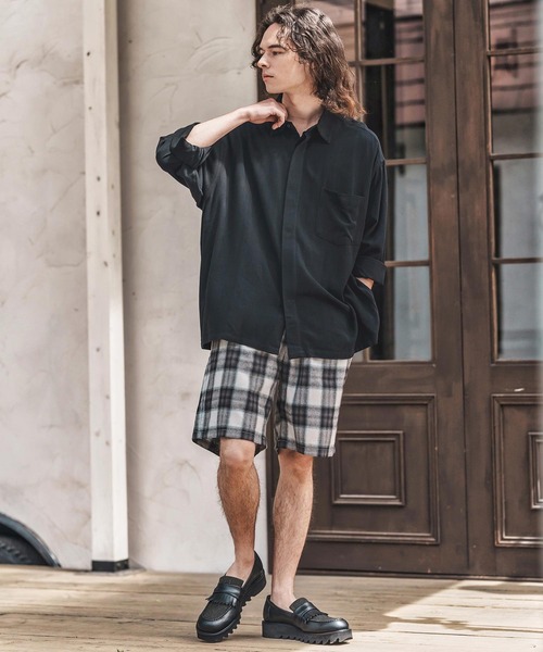 CAMBIO（カンビオ）の「mp13574- オンブレーチェックショーツ（その他パンツ・メンズ・ブラック/ブラウン・M/L/XL）」の12枚目の写真