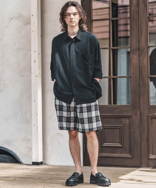 CAMBIO（カンビオ）の「mp13574- オンブレーチェックショーツ（その他パンツ・メンズ・ブラック/ブラウン・M/L/XL）」の13枚目の写真