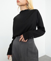 【SETUP7】メロウロングスリーブTシャツ ストレッチ 配色ステッチ スリムフィット インナー・レイヤードスタイル GLR