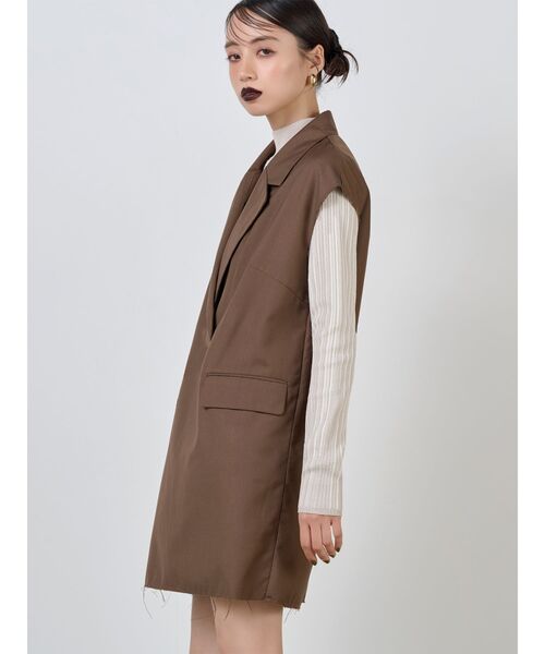 MURUA（ムルーア）の「2wayカットオフミニワンピース（ワンピース・レディース・ブラック/グレー/ブラウン・FREE）」の3枚目の写真