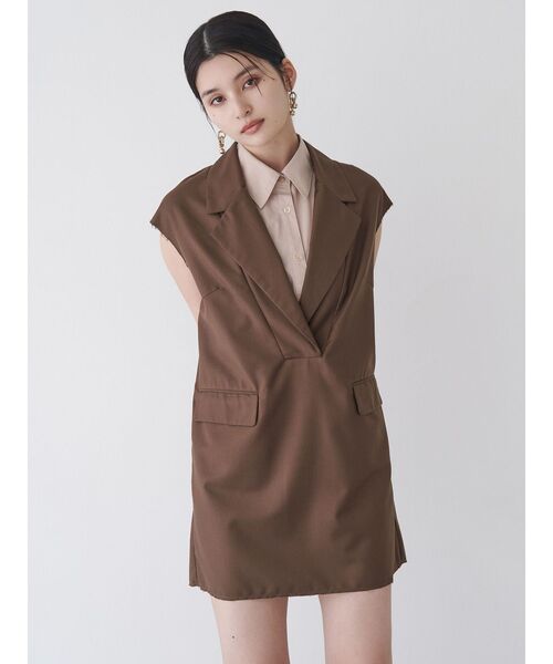 MURUA（ムルーア）の「2wayカットオフミニワンピース（ワンピース・レディース・ブラック/グレー/ブラウン・FREE）」の22枚目の写真