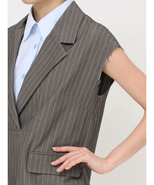 MURUA（ムルーア）の「2wayカットオフミニワンピース（ワンピース・レディース・ブラック/グレー/ブラウン・FREE）」の4枚目の写真