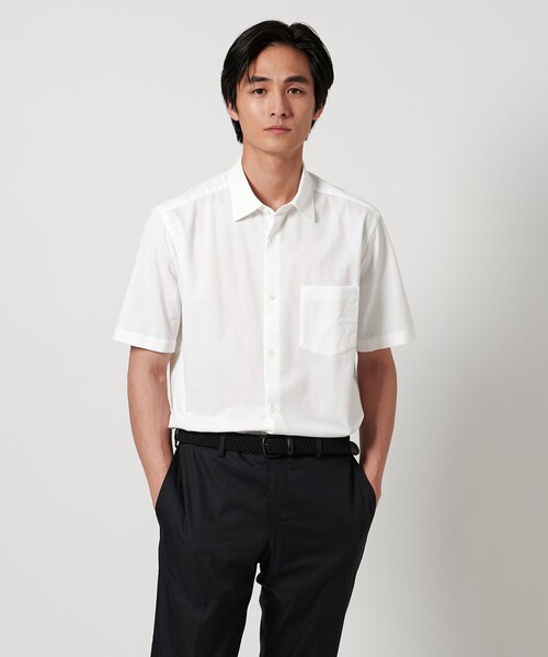UNITED ARROWS(ユナイテッドアローズ)の「ロイヤルオックス セミワイドカラーシャツ COMFORT EASY-MODEL -抗菌防臭-(ビジネスシャツ・メンズ・ホワイト/ライトブルー/ライトグレー・L/XL/M/S)」の2枚目の写真