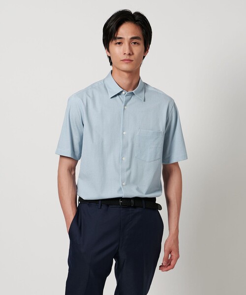 UNITED ARROWS(ユナイテッドアローズ)の「ロイヤルオックス セミワイドカラーシャツ COMFORT EASY-MODEL -抗菌防臭-(ビジネスシャツ・メンズ・ホワイト/ライトブルー/ライトグレー・L/XL/M/S)」の1枚目の写真