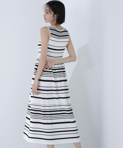 美品 Salire♡ボーダーワンピース ZARA ボーダー ワンピース ホワイト×ネイビー Sサイズ - メルカリ