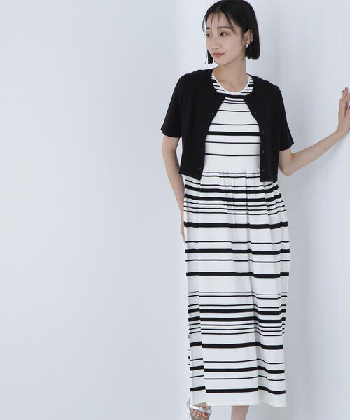 美品 Salire♡ボーダーワンピース ZARA ボーダー ワンピース ホワイト×ネイビー Sサイズ - メルカリ