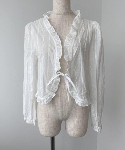 SOLLON.（ソルロン）の「fancy frill cardigan（シャツ/ブラウス・レディース・ホワイト・FREE）」の11枚目の写真