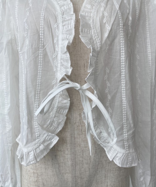 SOLLON.（ソルロン）の「fancy frill cardigan（シャツ/ブラウス・レディース・ホワイト・FREE）」の14枚目の写真