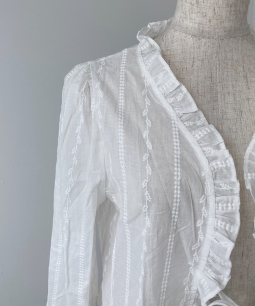 SOLLON.（ソルロン）の「fancy frill cardigan（シャツ/ブラウス・レディース・ホワイト・FREE）」の15枚目の写真