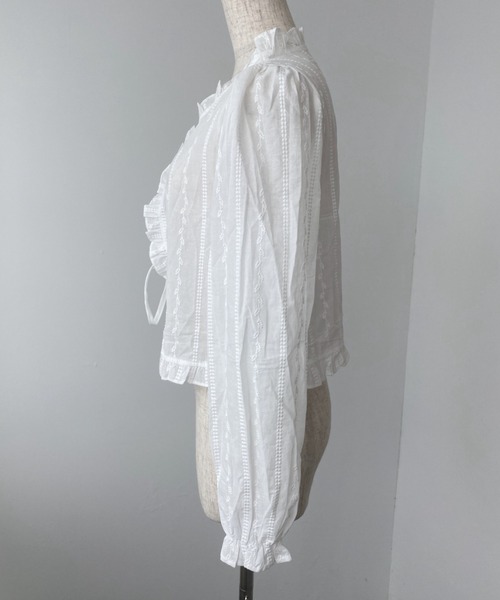 SOLLON.（ソルロン）の「fancy frill cardigan（シャツ/ブラウス・レディース・ホワイト・FREE）」の12枚目の写真