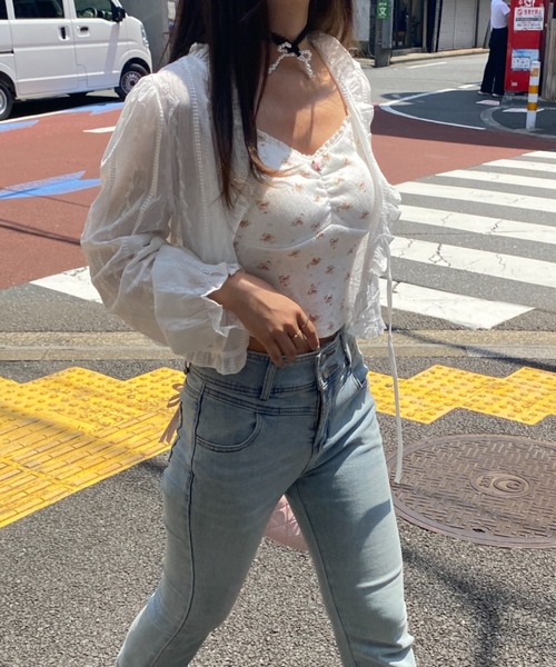 SOLLON.（ソルロン）の「fancy frill cardigan（シャツ/ブラウス・レディース・ホワイト・FREE）」の7枚目の写真