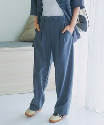 限定展開 YOU YOUR/ユーユアー ワンポイントロゴ バルーンシルエット ワイドスラックス