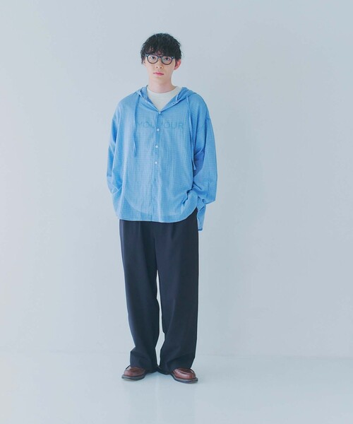 FREAK'S STORE(フリークスストア)の「限定展開 YOU YOUR/ユーユアー ワンポイントロゴ バルーンシルエット ワイドスラックス(スラックス・メンズ・ブラック/グレー/ネイビー・SMALL/MEDIUM/LARGE)」の8枚目の写真