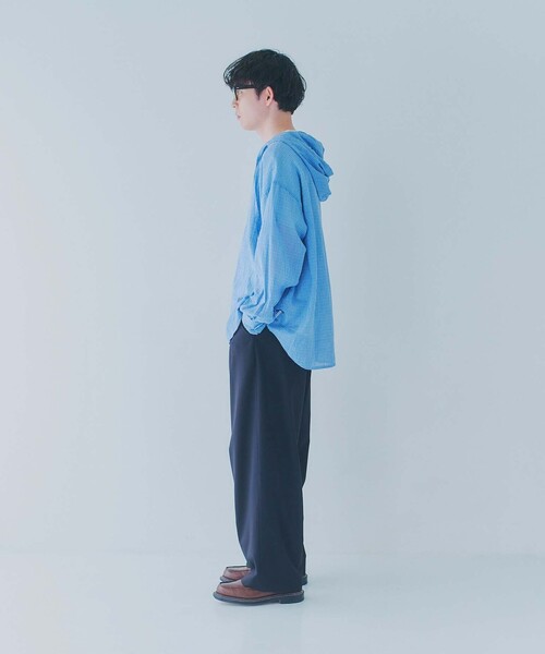 FREAK'S STORE(フリークスストア)の「限定展開 YOU YOUR/ユーユアー ワンポイントロゴ バルーンシルエット ワイドスラックス(スラックス・メンズ・ブラック/グレー/ネイビー・SMALL/MEDIUM/LARGE)」の9枚目の写真