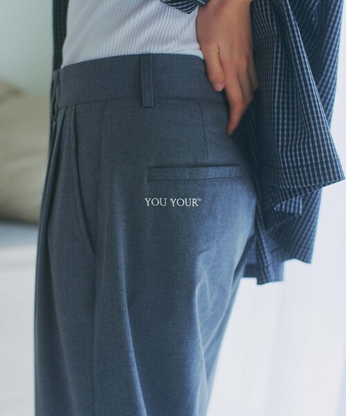 FREAK'S STORE(フリークスストア)の「限定展開 YOU YOUR/ユーユアー ワンポイントロゴ バルーンシルエット ワイドスラックス(スラックス・メンズ・ブラック/グレー/ネイビー・SMALL/MEDIUM/LARGE)」の16枚目の写真