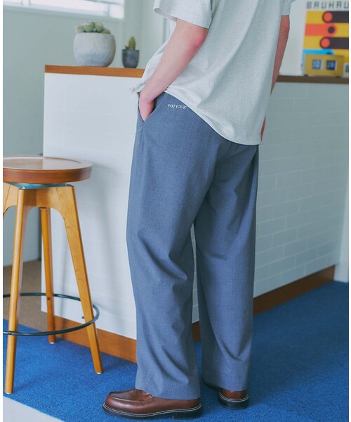 FREAK'S STORE(フリークスストア)の「限定展開 YOU YOUR/ユーユアー ワンポイントロゴ バルーンシルエット ワイドスラックス(スラックス・メンズ・ブラック/グレー/ネイビー・SMALL/MEDIUM/LARGE)」の19枚目の写真