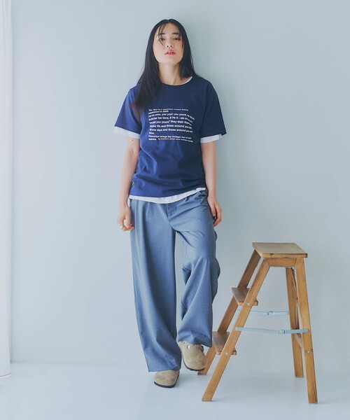 FREAK'S STORE(フリークスストア)の「限定展開 YOU YOUR/ユーユアー ワンポイントロゴ バルーンシルエット ワイドスラックス(スラックス・メンズ・ブラック/グレー/ネイビー・SMALL/MEDIUM/LARGE)」の20枚目の写真