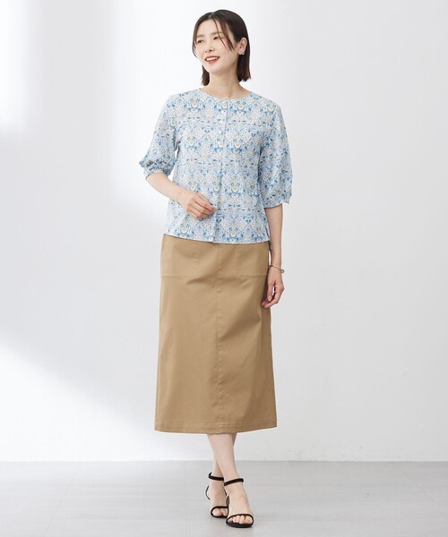 J.PRESS Ladies(J.プレス レディス)の「【洗える】LIBERTY ボートネック ブラウス(シャツ/ブラウス・レディース・ブルー系5/ピンク系5・XS)」の3枚目の写真