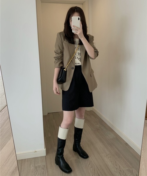 WEGO(ウィゴー)の「WEGO/シンプルタック膝上ハーフパンツ(その他パンツ・レディース・ブラック/グレー/ピンク・MEDIUM/SMALL)」の10枚目の写真