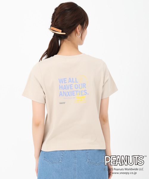 MISCH MASCH(ミッシュマッシュ)の「PEANUTSデザインバックプリントTシャツ(Tシャツ/カットソー・レディース・ホワイト/ピンク/ベージュ・フリ-)」の5枚目の写真