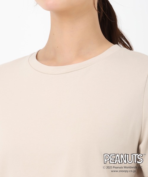 MISCH MASCH(ミッシュマッシュ)の「PEANUTSデザインバックプリントTシャツ(Tシャツ/カットソー・レディース・ホワイト/ピンク/ベージュ・フリ-)」の6枚目の写真