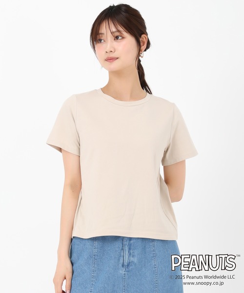 MISCH MASCH(ミッシュマッシュ)の「PEANUTSデザインバックプリントTシャツ(Tシャツ/カットソー・レディース・ホワイト/ピンク/ベージュ・フリ-)」の11枚目の写真