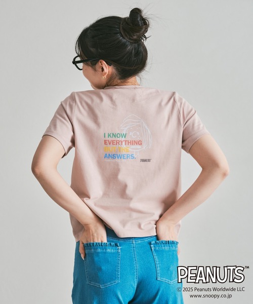 MISCH MASCH(ミッシュマッシュ)の「PEANUTSデザインバックプリントTシャツ(Tシャツ/カットソー・レディース・ホワイト/ピンク/ベージュ・フリ-)」の16枚目の写真