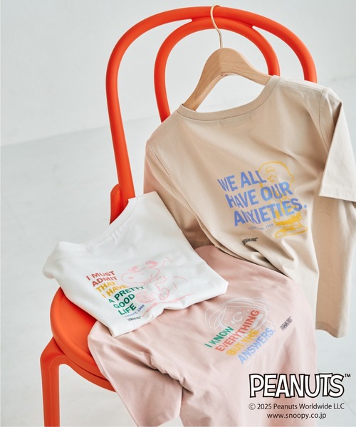 MISCH MASCH(ミッシュマッシュ)の「PEANUTSデザインバックプリントTシャツ(Tシャツ/カットソー・レディース・ホワイト/ピンク/ベージュ・フリ-)」の18枚目の写真