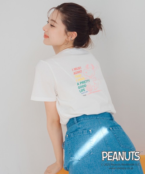 MISCH MASCH(ミッシュマッシュ)の「PEANUTSデザインバックプリントTシャツ(Tシャツ/カットソー・レディース・ホワイト/ピンク/ベージュ・フリ-)」の20枚目の写真
