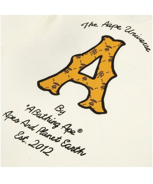 AAPE BY A BATHING APE(エーエイプバイアベイシングエイプ)の「AAPE THEME MAIN TEE(Tシャツ/カットソー・メンズ・アイボリー/ブラック・SMALL/MEDIUM/LARGE/X-LARGE/XX-LARGE)」の6枚目の写真