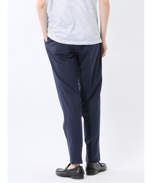 TAKA-Q（タカキュー）の「【ウール混  ストレッチ ウォッシャブル】タカキュー ノータックビジネスパンツ 千鳥（スラックス・メンズ・ネイビー/ホワイト×ブラック・S/MEDIUM/X-LARGE/LARGE/3L）」の11枚目の写真