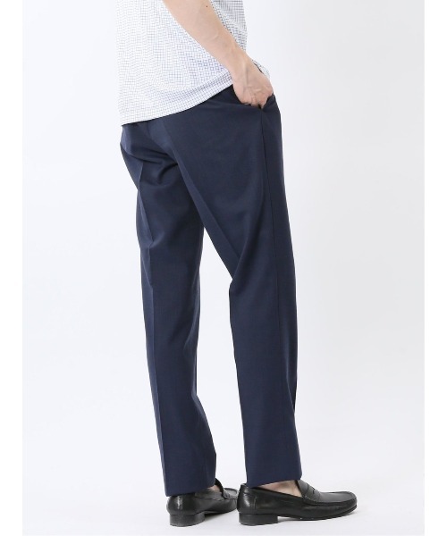 TAKA-Q（タカキュー）の「【ウール混  ストレッチ ウォッシャブル】タカキュー ノータックビジネスパンツ 千鳥（スラックス・メンズ・ネイビー/ホワイト×ブラック・S/MEDIUM/X-LARGE/LARGE/3L）」の12枚目の写真