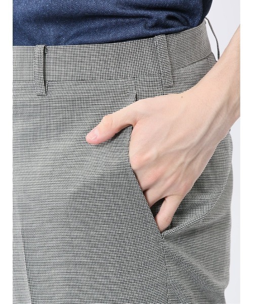 TAKA-Q（タカキュー）の「【ウール混  ストレッチ ウォッシャブル】タカキュー ノータックビジネスパンツ 千鳥（スラックス・メンズ・ネイビー/ホワイト×ブラック・S/MEDIUM/X-LARGE/LARGE/3L）」の18枚目の写真