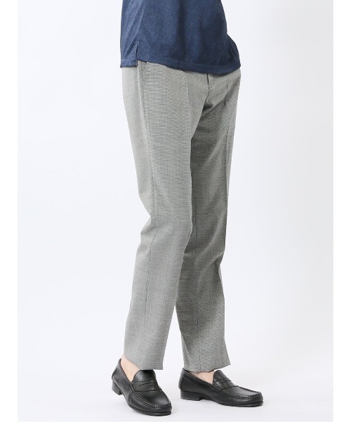 TAKA-Q（タカキュー）の「【ウール混  ストレッチ ウォッシャブル】タカキュー ノータックビジネスパンツ 千鳥（スラックス・メンズ・ネイビー/ホワイト×ブラック・S/MEDIUM/X-LARGE/LARGE/3L）」の22枚目の写真