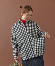 【超美品✨】パーリッシィ PAR ICI シャツ オープンカラー 総柄 日本製 セール】カントリー刺繍 セーラーブラウス（シャツ/ブラウス