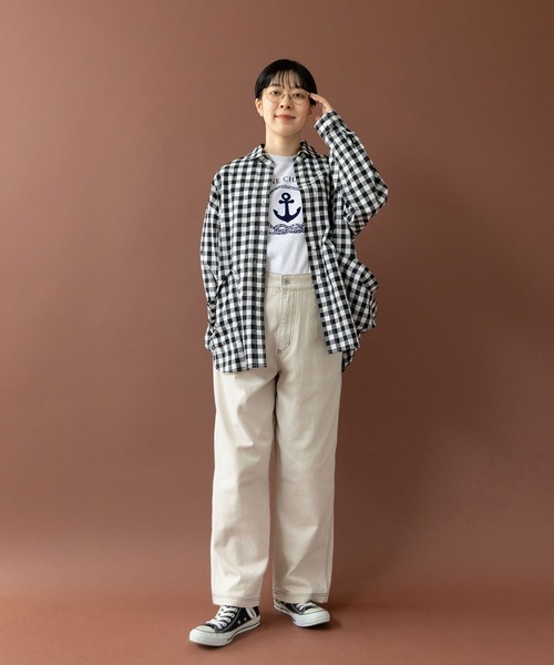 PAR ICI（パーリッシィ）の「ギンガムチェック ガーデンシャツ（シャツ/ブラウス・レディース・ブラック/ダークブラウン・FREE）」の19枚目の写真