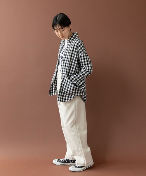 PAR ICI（パーリッシィ）の「ギンガムチェック ガーデンシャツ（シャツ/ブラウス・レディース・ブラック/ダークブラウン・FREE）」の20枚目の写真