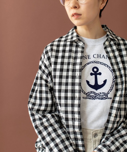 PAR ICI（パーリッシィ）の「ギンガムチェック ガーデンシャツ（シャツ/ブラウス・レディース・ブラック/ダークブラウン・FREE）」の18枚目の写真