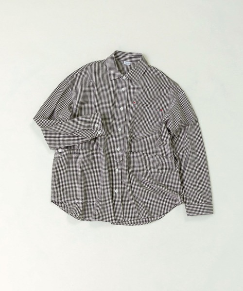 PAR ICI（パーリッシィ）の「ギンガムチェック ガーデンシャツ（シャツ/ブラウス・レディース・ブラック/ダークブラウン・FREE）」の4枚目の写真