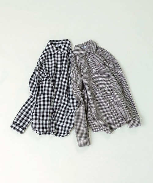 PAR ICI（パーリッシィ）の「ギンガムチェック ガーデンシャツ（シャツ/ブラウス・レディース・ブラック/ダークブラウン・FREE）」の5枚目の写真