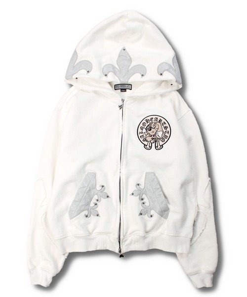 GALFY（ガルフィー）の「【GALFY/ガルフィー】百合の紋紋パーカー（パーカー・メンズ・ブラック/ベージュ/オフホワイト・XL/L/FREE）」の2枚目の写真