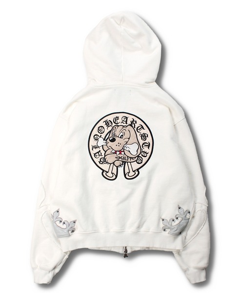 GALFY（ガルフィー）の「【GALFY/ガルフィー】百合の紋紋パーカー（パーカー・メンズ・ブラック/ベージュ/オフホワイト・XL/L/FREE）」の4枚目の写真