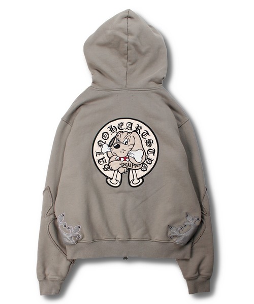 GALFY（ガルフィー）の「【GALFY/ガルフィー】百合の紋紋パーカー（パーカー・メンズ・ブラック/ベージュ/オフホワイト・XL/L/FREE）」の6枚目の写真