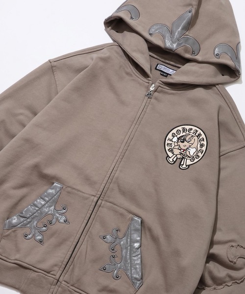 GALFY（ガルフィー）の「【GALFY/ガルフィー】百合の紋紋パーカー（パーカー・メンズ・ブラック/ベージュ/オフホワイト・XL/L/FREE）」の13枚目の写真