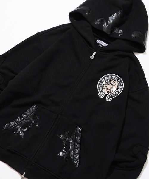 GALFY（ガルフィー）の「【GALFY/ガルフィー】百合の紋紋パーカー（パーカー・メンズ・ブラック/ベージュ/オフホワイト・XL/L/FREE）」の22枚目の写真