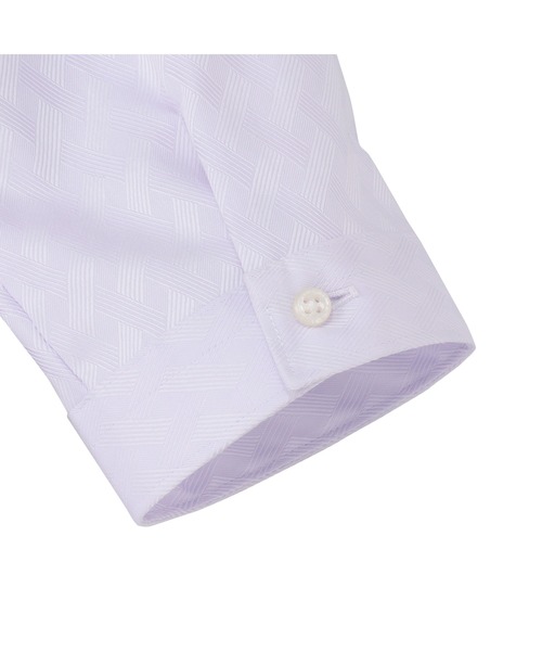 TOKYO SHIRTS（トウキョウシャツ）の「【超形態安定】 形態安定ノーアイロン レギュラー 7分袖ビジネスワイシャツ（ビジネスシャツ・レディース・パープル・S/M/L/LL/XL）」の4枚目の写真