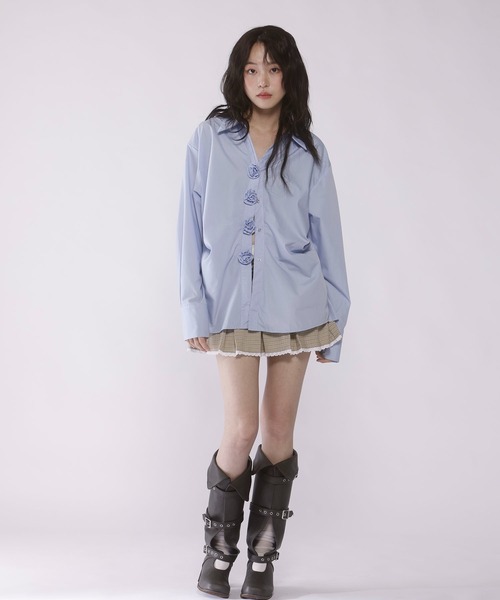 Judin(ジュディン)の「【ベルトSET】Double waist pleats mini skirt【JD】(スカート・レディース・ベージュ/グレー・S/M)」の10枚目の写真